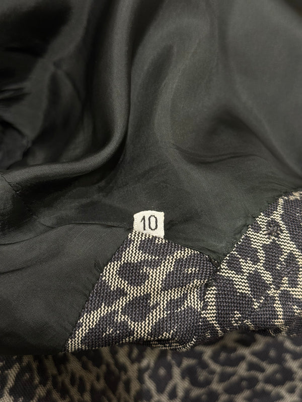 1990s Gianni Versace leopard print tailored blazer jacket