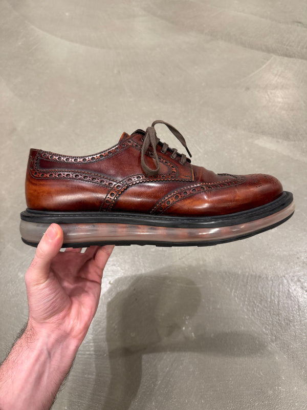 2000s Prada airbag derby leather shoes