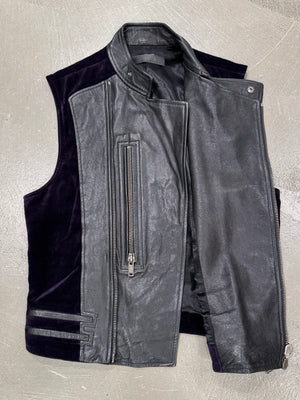 A/W2015 Haider Ackermann runway leather and velour vest