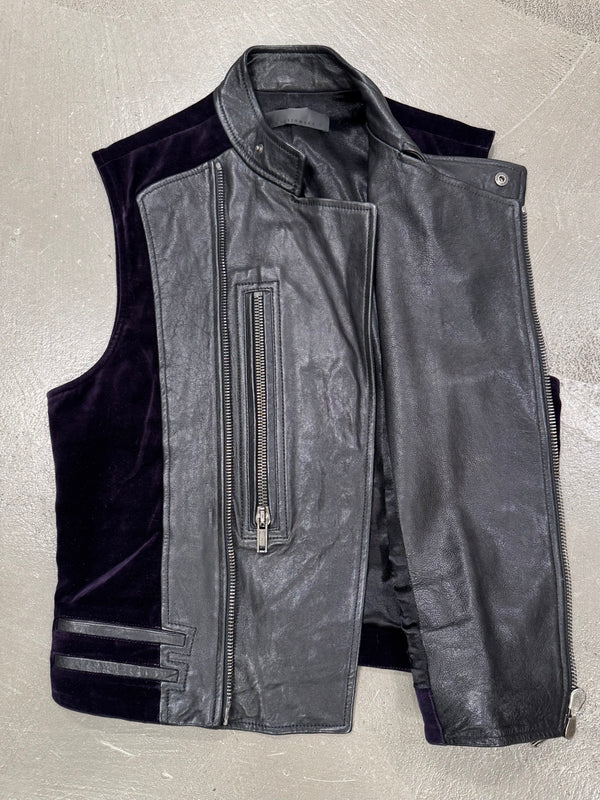 A/W2015 Haider Ackermann runway leather and velour vest