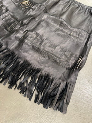 1999 Gucci by Tom Ford runway leather skirt
