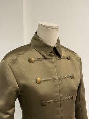 2000s Louis Vuitton by Marc Jacobs Napoleon military silk trench coat