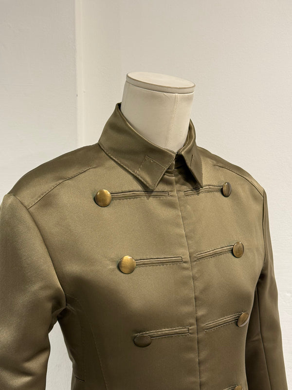 2000s Louis Vuitton by Marc Jacobs Napoleon military silk trench coat