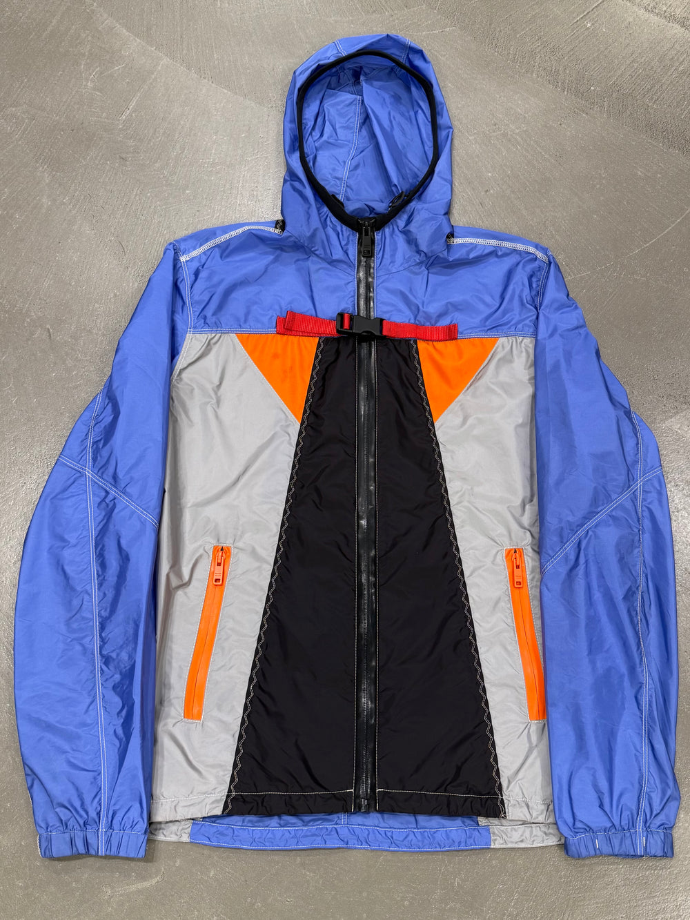 S/S2017 Prada Linea Rossa color block windbreaker jacket