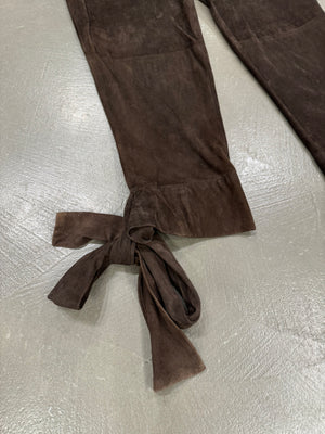 F/W2002 Yves Saint Laurent by Tom Ford bow tie leather short trousers