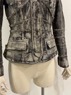 A/W2006 Christian Dior by John Galliano runway painted denim jacket