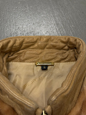 Roberto Cavalli mink fur leather jacket