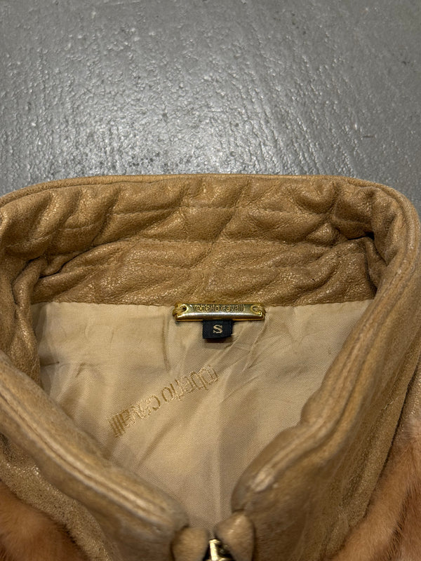 Roberto Cavalli mink fur leather jacket