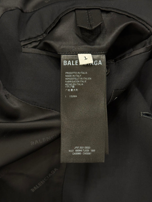 2021 Balenciaga runway oversized multipocket jacket and trousers suit