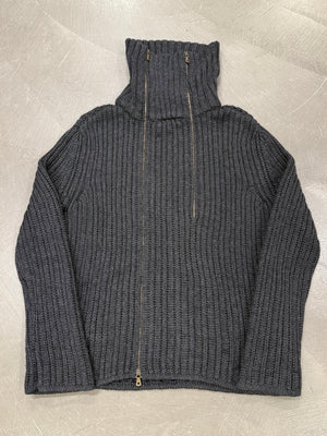 A/W2003 Dolce & Gabbana double zipper ribbed knit