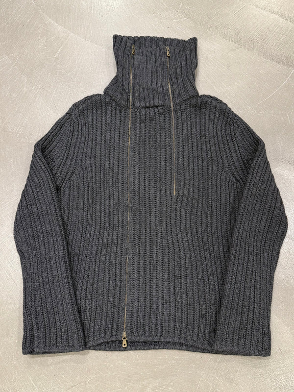 A/W2003 Dolce & Gabbana double zipper ribbed knit