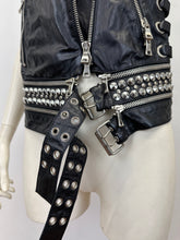 Load image into Gallery viewer, S/S2011 Balmain by Decarnin leather metal studded biker vest
