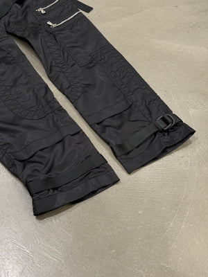 A/W2003 Dolce & Gabbana bondage nylon technical cargo pants