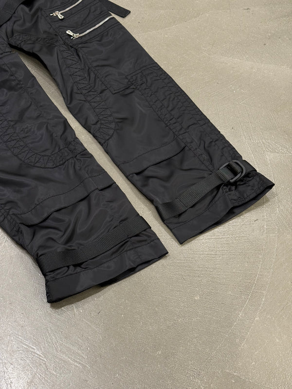 A/W2003 Dolce & Gabbana bondage nylon technical cargo pants