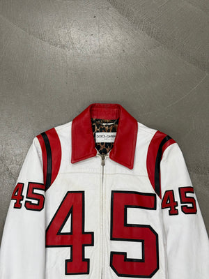 2001 Dolce & Gabbana “45” runway leather racing jacket