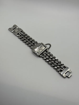 Jean Paul Gaultier stainless steel double chain watch