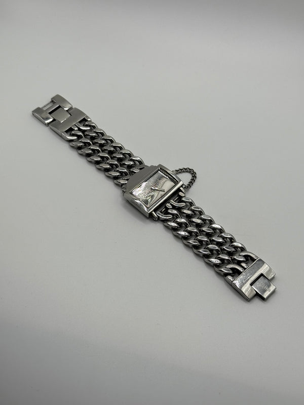 Jean Paul Gaultier stainless steel double chain watch