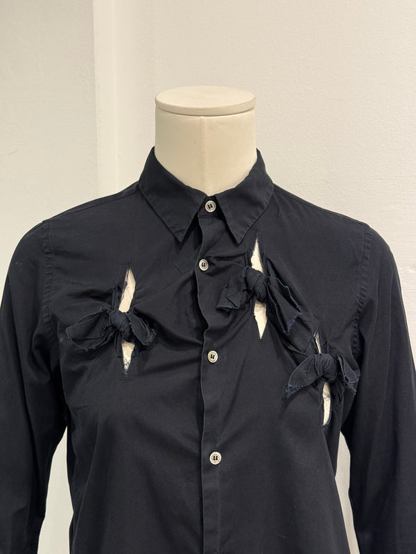 S/S2002 Comme des Garçons three bows slits shirt