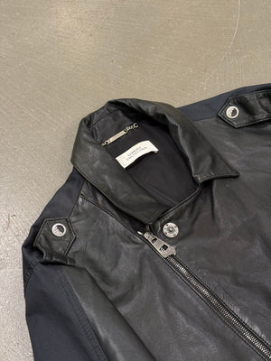 2000s Versace hybrid moto biker leather jacket