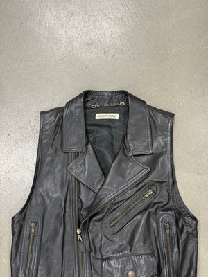 1990s Emporio Armani biker leather vest