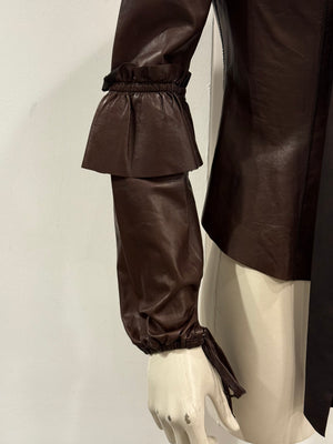 2000s Roberto Cavalli Tie leather jacket