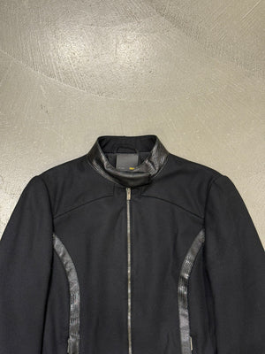 2003 Fendi paneled biker jacket with leather details