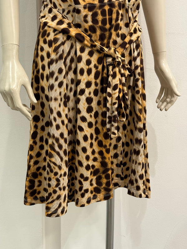 2000s Roberto Cavalli leopard print dress