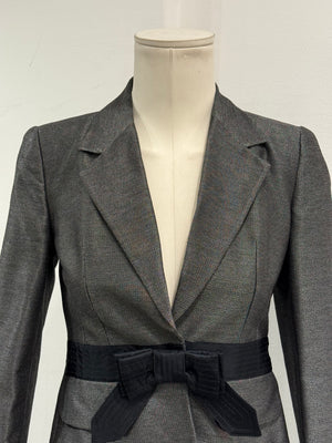 2000s Cavalli bow-detailed blazer and skirt set