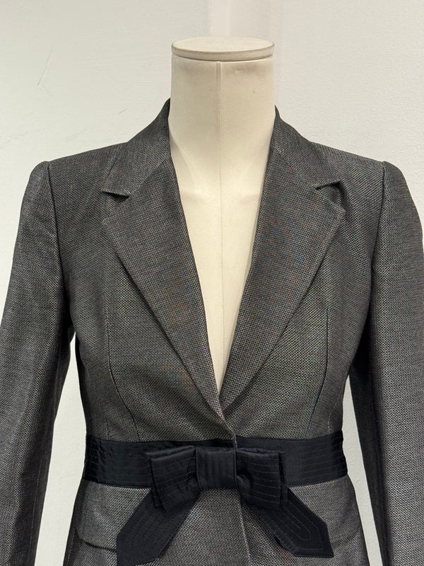 2000s Cavalli bow-detailed blazer and skirt set