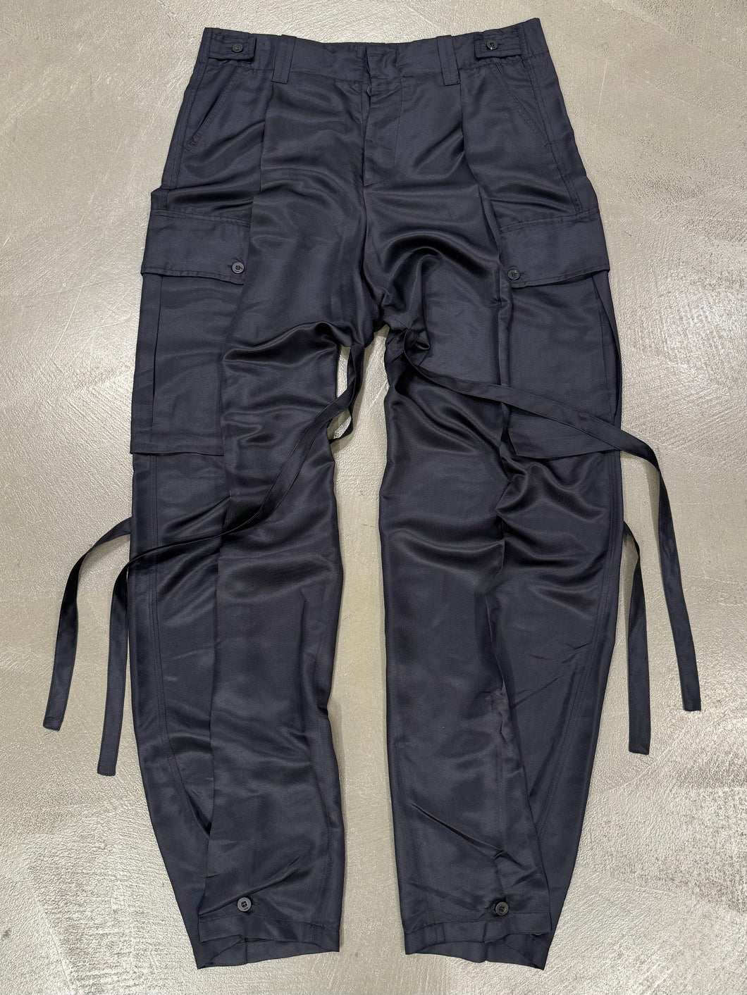 S/S 2001 Gucci by Tom Ford silk bondage cargo pants