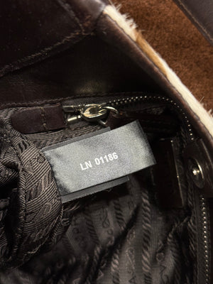 2000s Prada zebra pony hair bag