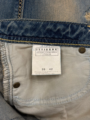 2000s Cavalli distressed faded jeans