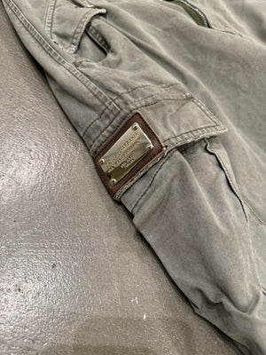 2008 Dolce & Gabbana double ankle zipper cargo pants