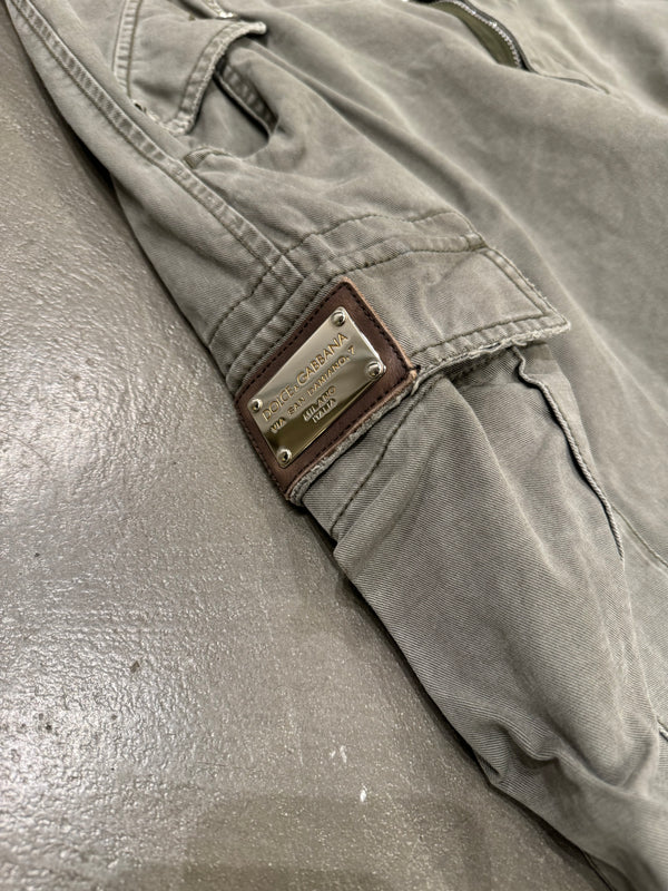 2008 Dolce & Gabbana double ankle zipper cargo pants