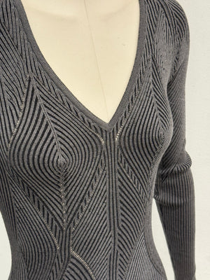 S/S2003 Yves Saint Laurent by Tom Ford sculptural ribbed knit top