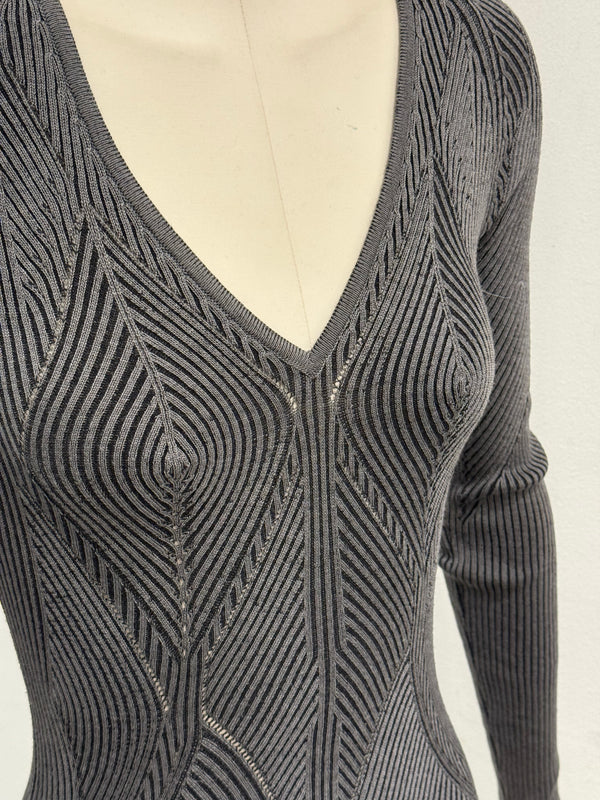 S/S2003 Yves Saint Laurent by Tom Ford sculptural ribbed knit top