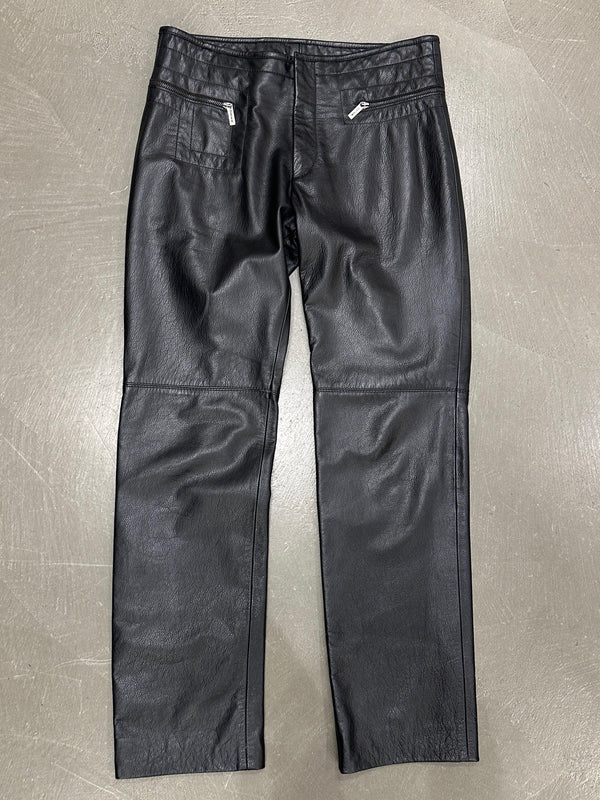 1990s Dirk Bikkembergs all around zipper leather pants