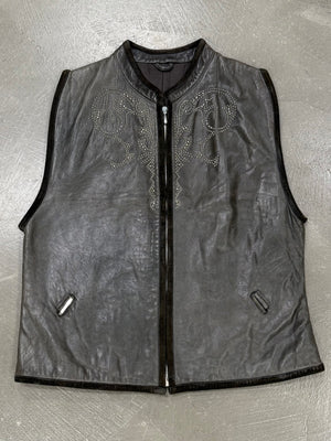 1980s Gianni Versace studded leather vest