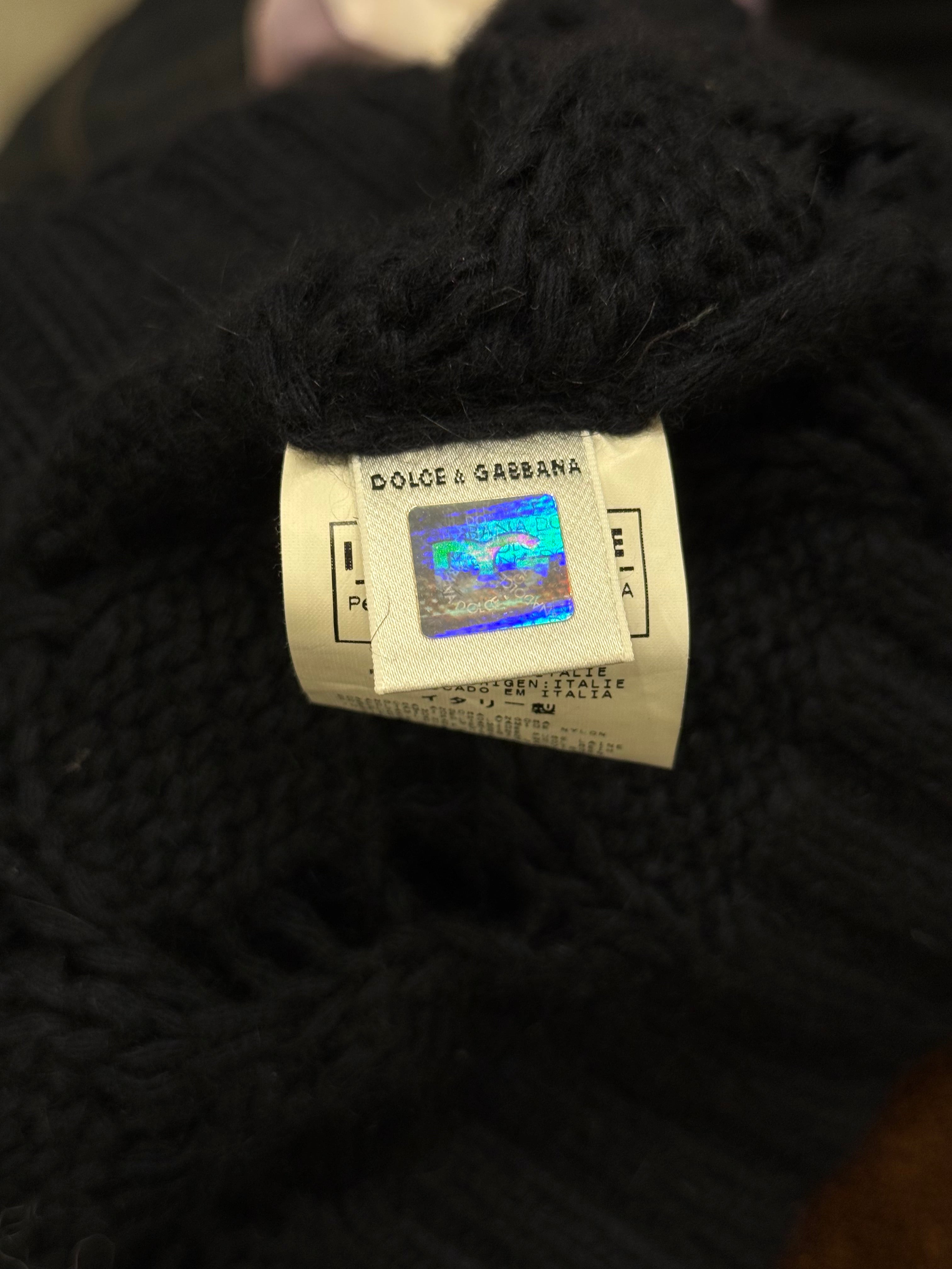 2000s Dolce & Gabbana mesh cut-out knit