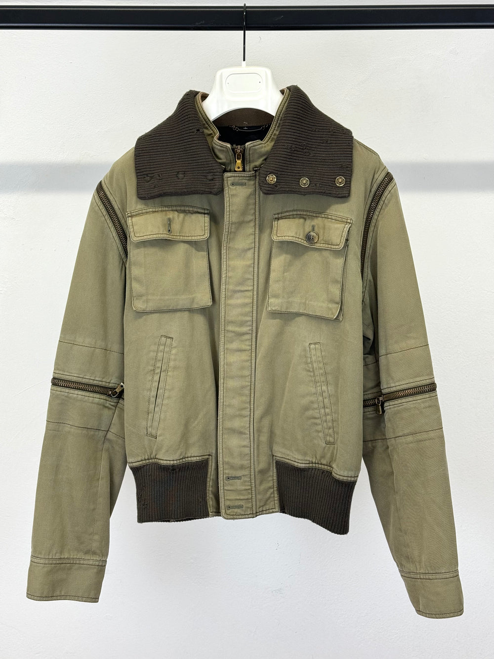 A/W2003 Dolce & Gabbana military aviator modular bomber jacket