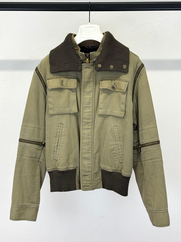 A/W2003 Dolce & Gabbana military aviator modular bomber jacket