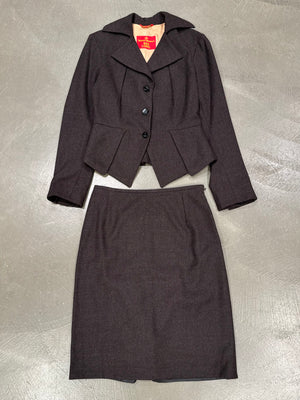 1990s Vivienne Westwood red label set jacket + skirt