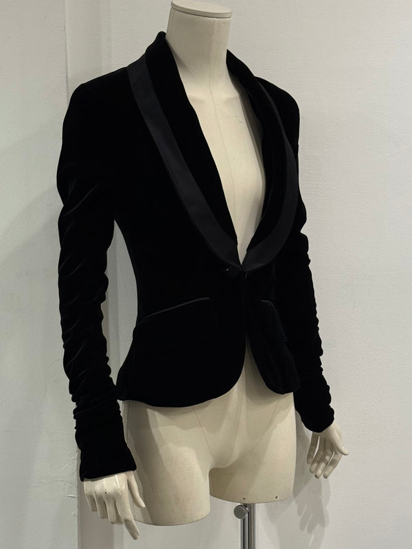 2003 Yves Saint Laurent by Tom Ford tuxedo blazer with satin shawl lapel