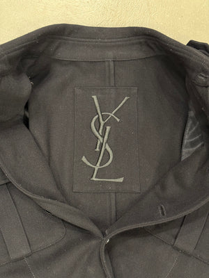 2000s Yves Saint Lauren by Pilati wool officer military jacket