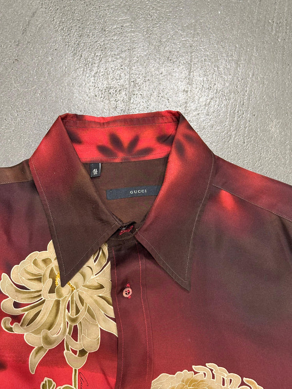 SS2001 Gucci by Tom Ford Chrysanthemum Silk Shirt