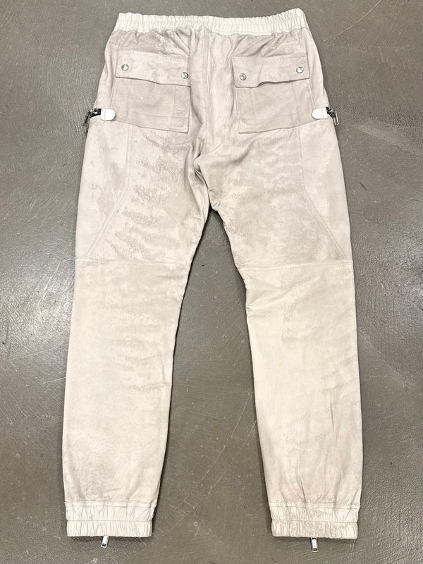 SS2021 Rick Owens “Phlegeton” distressed leather Bauhaus Cargo Pants