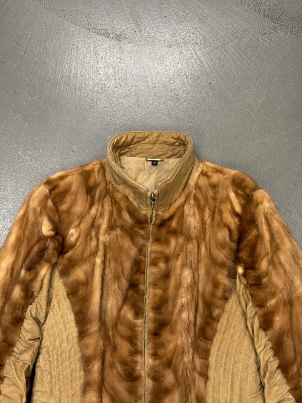 Roberto Cavalli mink fur leather jacket
