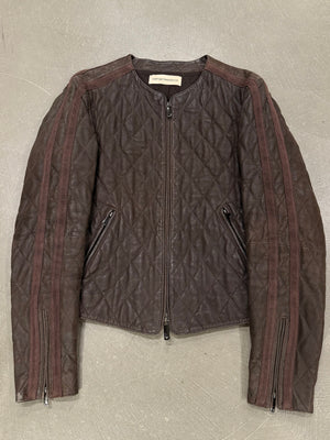 2004 Emporio Armani biker leather jacket