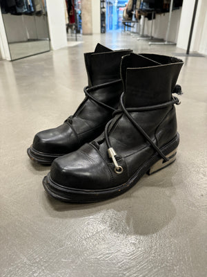 A/W 1996 Dirk Bikkembergs metal heel bungee cord boots