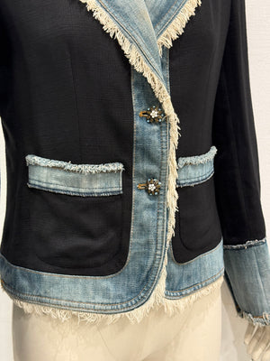 2000s Dolce & Gabbana hybrid jacket with jewels